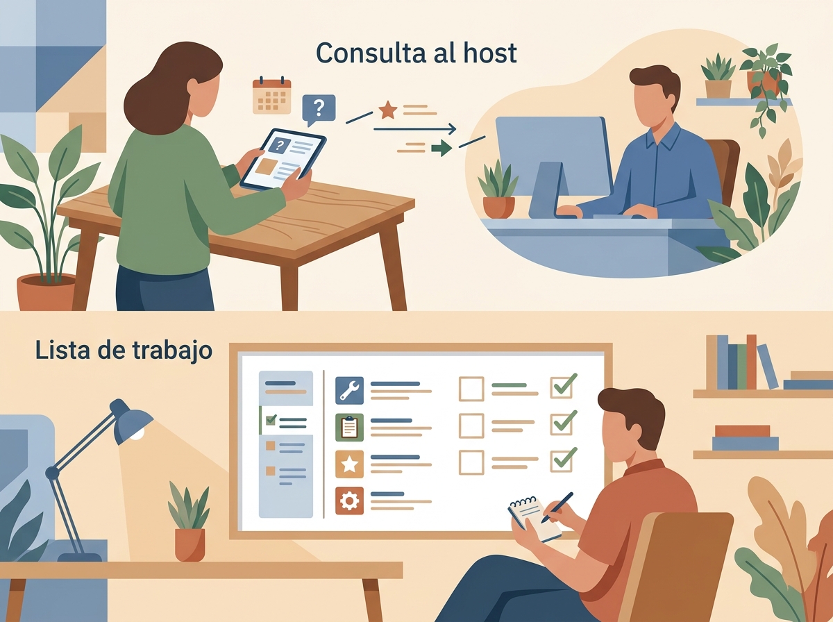Modos de trabajo: consulta al host o lista de trabajo